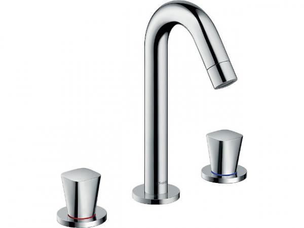 3-Loch Waschtischmischer Hansgrohe Logis mit Ablaufgarnitur, chrom