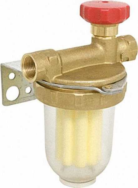 Einstrangfilter Messing beiderseits 3/8'' Innengewinde mit Siku-Einsatz