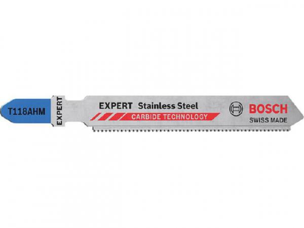 Stichsägeblätter BOSCH Expert T118AHM für Edelstahl VPE 3 Stück