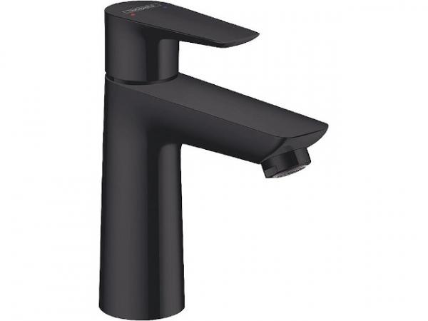 Waschtischmischer Hansgrohe 110 Talis E mit Ablaufgarnitur schwarz matt, Ausladung 112mm