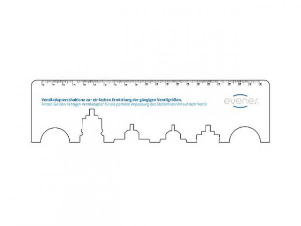 Ventilschablone für Ventiladapter-System VM