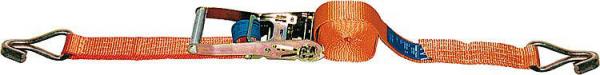 Verzurrgurt, Zweiteilig DIN 60060 / VDI 2700-2702 Rot, Gurt 35mm, Länge 6,0m