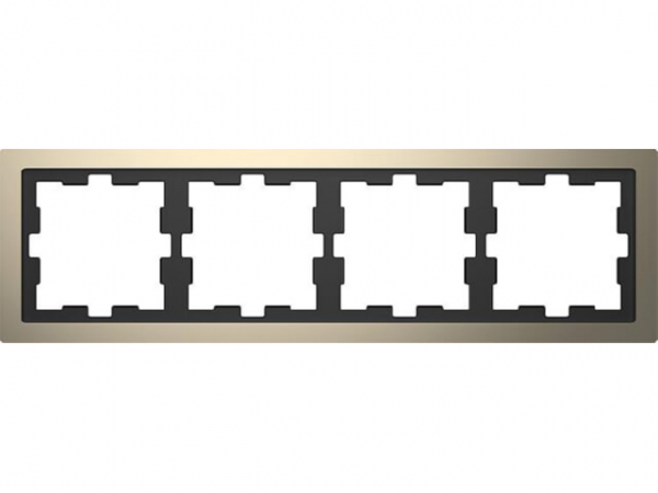 D-Life Metallrahmen, 4fach, Nickelmetallic