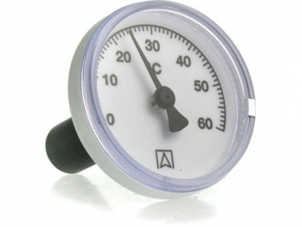 Heizungsthermometer Bimetall 50 mm Gehäuse, 40 mm Fühler