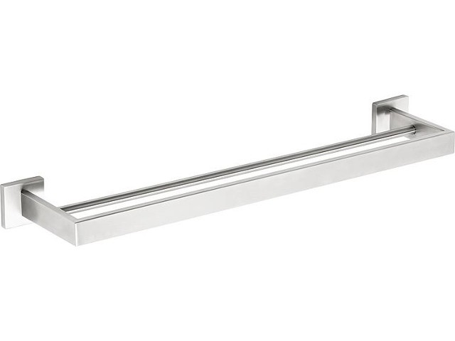 Doppelbadetuchstange Erwan L=600mm Edelstahl gebürstet inkl. Befestigu Doppelbadetuchstange Erwan L=600mm Edelstahl gebürstet inkl. Befestigu