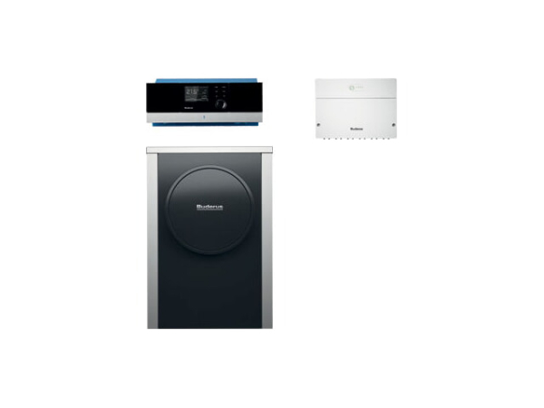 Buderus Öl/Gas-Brennwertkessel Logano plus GB125 Paket Ergänzungsset WLW196i-6 S+ 35 kW mit Logamatic RC310 Hybridmanager HM200.2 und Außene