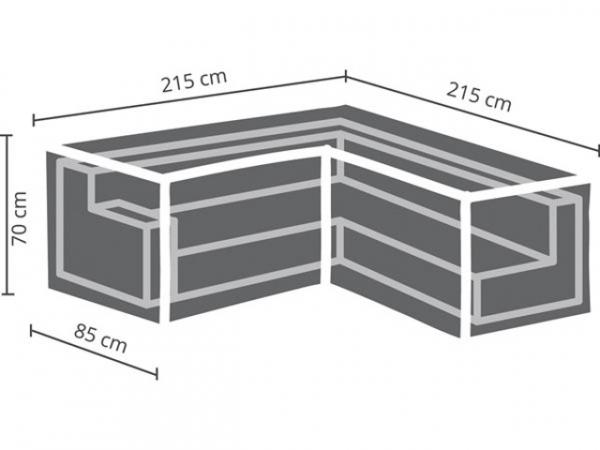 Loungemöbel Schutzhülle L-Förmiges L 215/85 x 215/85 x 70 cm Polypropylen OCLSL215