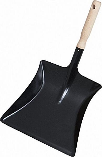 Kehrschaufel mit Holzgriff Farbe: schwarz