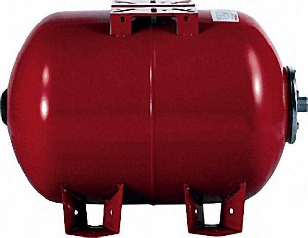 VAREM Ausdehnungsgefäß 20 Liter Horizontal Inter Stahl rot Membrane wechselbar