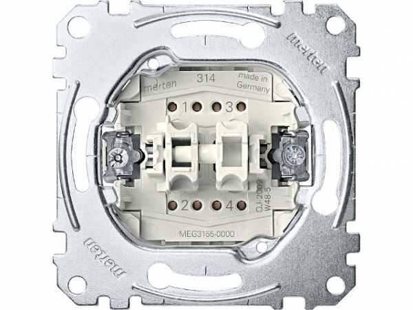 UP-Doppeltaster,2 Schließer, Merten, 1-polig, 10A, AC 250V 1 Stück