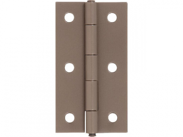 Scharnier DURAVIS 80 x 40 x 1,25 mm, Material: Stahl, blau verzinkt, perlbeige RAL 1035, mit vernietetem Edelstahlstift