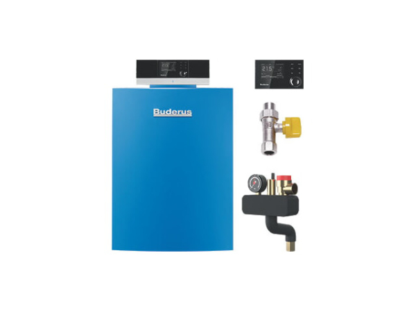 Buderus Gas-Brennwertkessel Logano plus GB212 Paket Logaplus M 15 kW mit Logamatic RC310 HB120 BSS11 Gashahn DN15