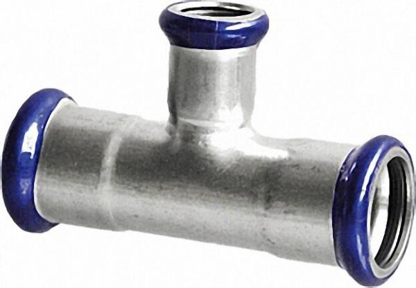 Edelstahl-Pressfitting T-Stück reduziert 22-15-22