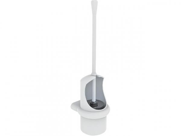 WC-Bürstengarnitur aus Nylon, inkl. Befestigung und Diebstahlschutz, Farbe Weiß 19