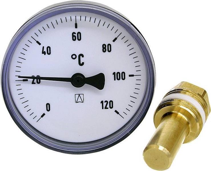 Anlegethermometer Fußbodenheizung ATh 63 S 0-120°C 3/8" 1 1/2" 