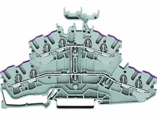 4-Leiter-Doppelstockklemme Wago 2002-2438 VPE: 50 Stück