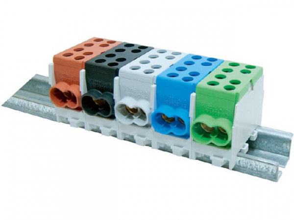 Hauptleitungs-Abzweigklemme Farbe: braun, 1-polig 2x Eing. 35mm²/2x Ausg. 25mm²