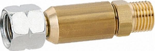 Schlauchbruchsicherung 50 mbar 1, 5 kg/h G1/4 LH-Überwurfmutter x G1/4 LH-KN