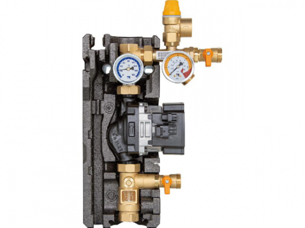Solar-Rücklaufstation SolarBloc Midi Basic, DN20 (3/4') Grundfos UPM3 Solar 15-75