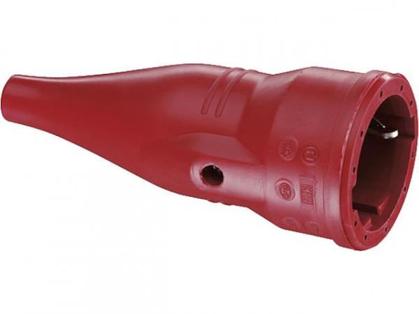 Gummi-Schutzkontaktkupplung rot, 16A 250V IP 44