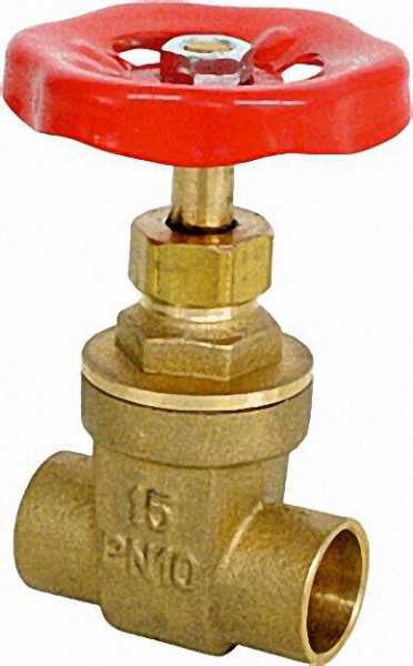 Absperrschieber PN10 mit Lötanschluss 28mm