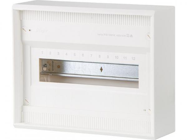 Aufputzverteiler Hager, Volta IP30, 1x12PLE, ohne Tür VA12CN