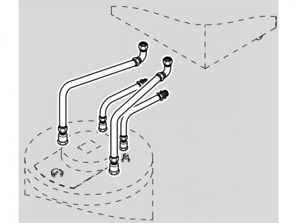 VIESSMANN Anschluss-Set, untergestellten Speicher-Wassererwärmer, AP/UP, ZK04709