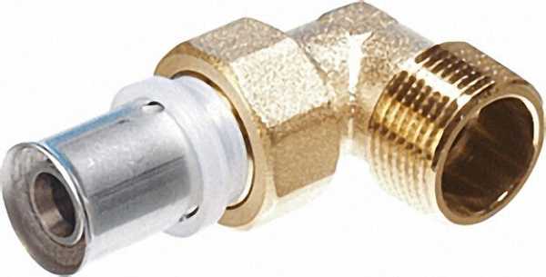 Pressfitting für MSVR Winkelverschraubung mit AG 16x2 - 1/2''
