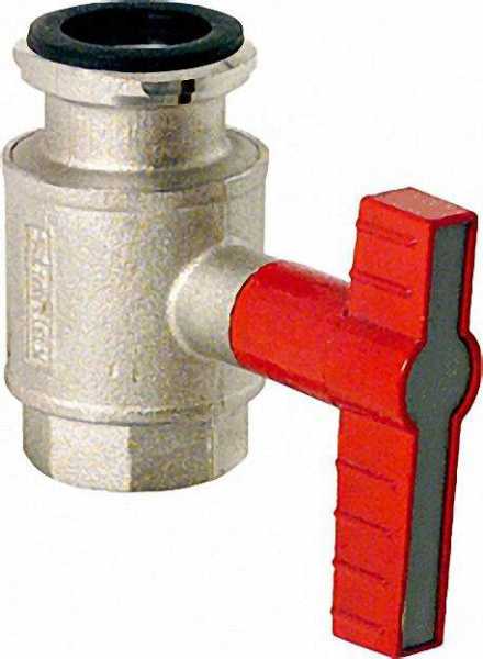 SIMPLEX Pumpenkugelhahn 1 1/4'' mit Flügelgriff aus Metall rot beschichtet