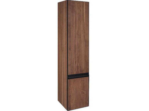 Hochschrank Benaro, 2 Türen, Nussbaum, Anschlag rechts, 350x1625x370mm