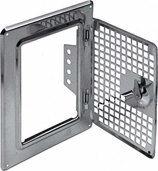 Rahmen mit Lüftertüre komplett RV 140/200-LG aus Edelstahl mit Schlüssel, Bauart geprüft