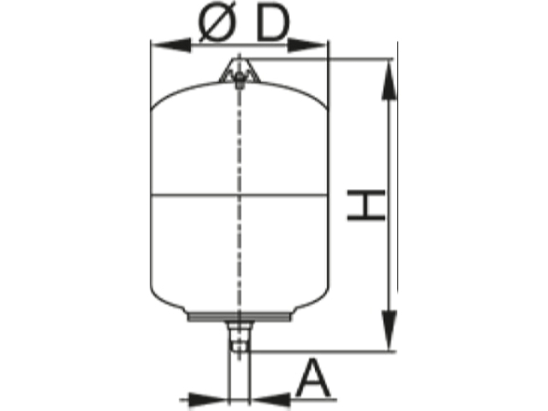 VIESSMANN Membran-Ausdehnungsgefäß 8 Liter, Typ DD8, für Trinkwasser-Installation, passend Vitodens 200-W 9572217