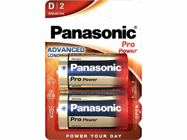 PANASONIC Batterie PRO Power LR20 D Mono 1 Pack mit 2 Stück