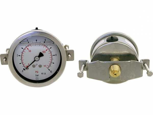 Rohrfeder-Glyzerinmanometer 0-6 bar, 63 mm für G1/4 axial
