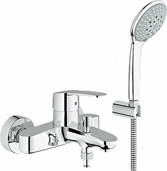 GROHE EH-Wannenbatterie Eurostyle C mit Euphoria Brausegarnitur chrom