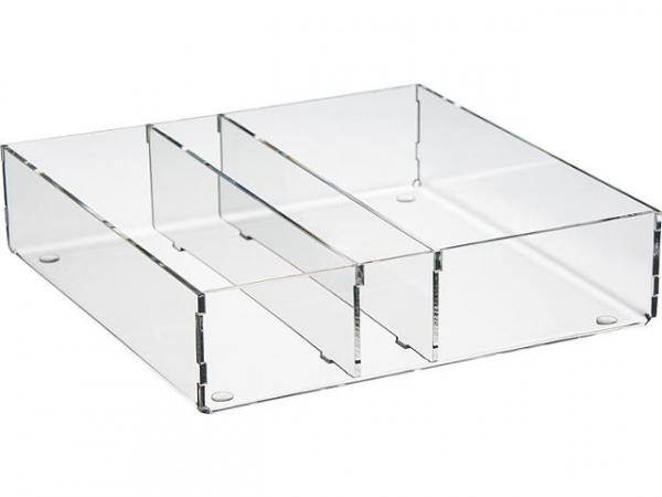 Sortierboxen aus Plexiglas transparent 240x50x24 mm