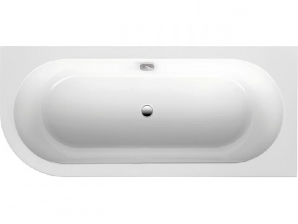 Eck-Badewanne Edena Corner BxHxT: 1780x580x780mm, Rundung links inkl. Wassereineinlauf