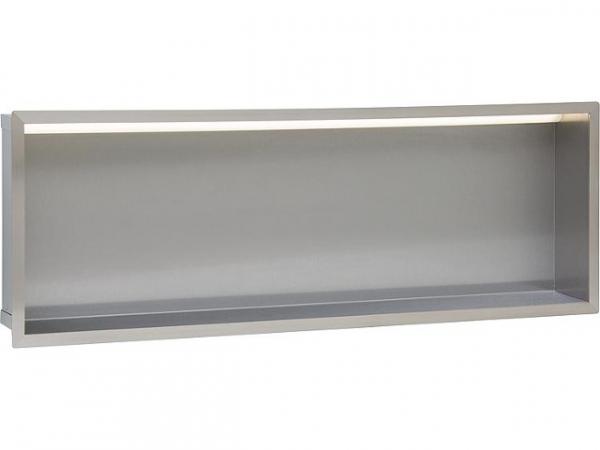 Wandnische Edelstahl, LED Beleuchtung, Tiefe 150 mm, 105 Lumen, 230V, 8.4W, BxH: 925x325 mm Bad Edelstahl-Wandeinbaunische