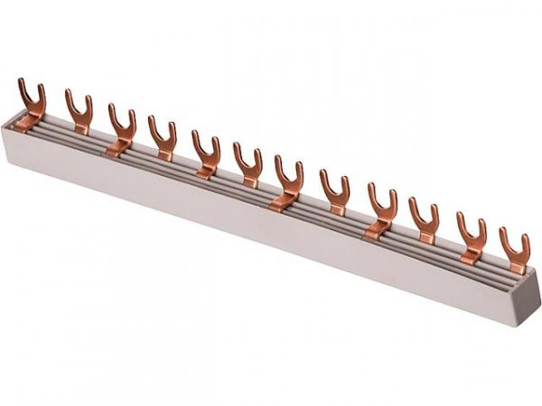 Gabel-Phasenschiene Pollmann G4L-L1+N-L2+N-L3+N / 10mm² Länge 210mm (12TE)