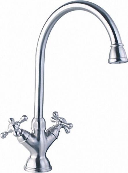 EVENES Spültisch 2-Griffmischer Country Edelstahl Ausladung 200mm