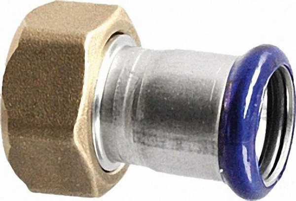 Edelstahl-Pressfitting Anschlussverschraubung 22x1 mit Pressmuffe