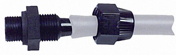 Schlauchverschraubung Kunststoff mit ölbeständiger Gummidichtung R3/8'' AG
