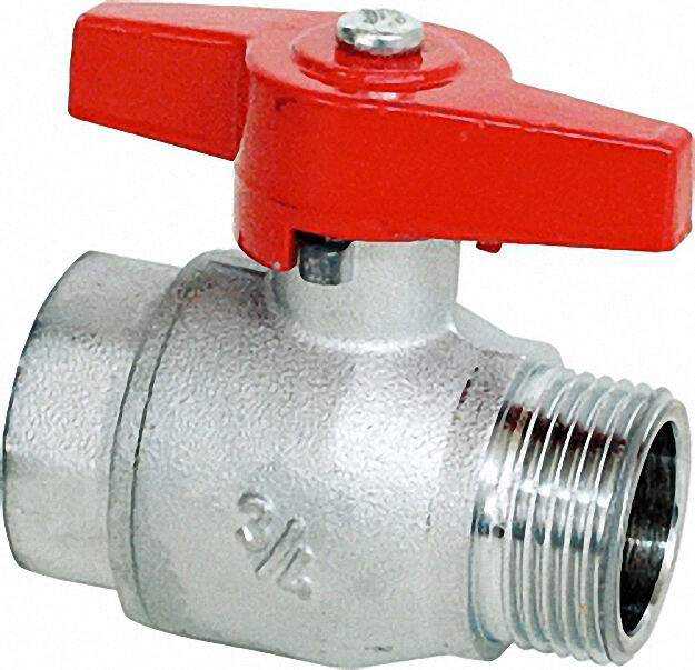 Kugelhahn Messing PN20 voller Durchgang mit Flügelgriff R 3/4'' IGxAG Kugelhahn Messing PN20 voller Durchgang mit Flügelgriff R 3/4'' IGxAG
