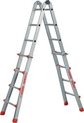 Alu-Teleskopleiter mit Stahlgelenk Typ 984/4x5