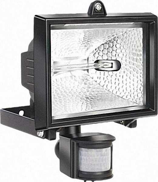 Außenleuchte 500 IP 44 mit Bewegungsmelder, 400 W Farbe: Schwarz