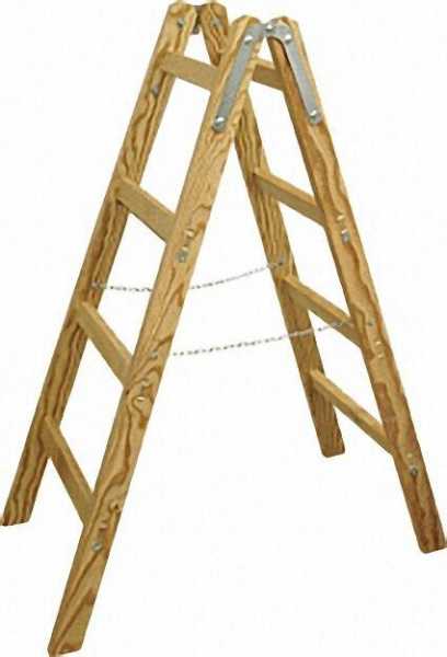 Holz-Stehleiter 2 x 4 Sprossen