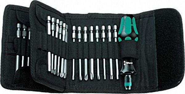 Wera' Bajonett-BitSchraubendreher-Set 33-tlg. mit 89mm langen Bits in Falttasche