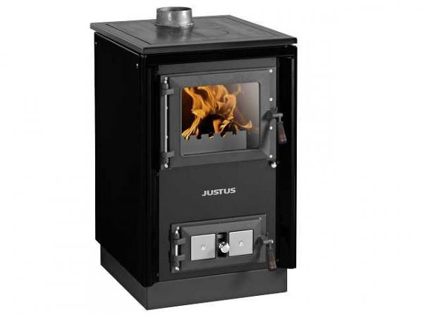 JUSTUS Festbrennstoffherd Rustico-50 2.0, schwarz