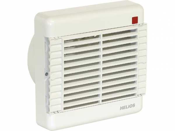 Helios 60007 Wandeinbau-Ventilator HV 150/2 RE, revesierbar mit elektr. Innenverschluss, 360, 50, 64 dBA