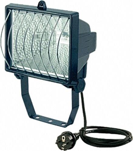 Halogenstrahler 500 IP44 mit Anschlussleitung 5 m 350 W / Farbe: Schwarz